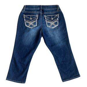 Vintage Rockin Denim Jean Y2K Capri Pants Size 8